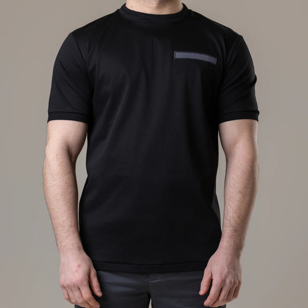 Lanka Grey Pocket T-Shirt - Black